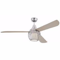 Il ventilatore da soffitto Graham Westinghouse da 132 cm rifinito in nichel lucido è visivamente accattivante in ogni ambient ...