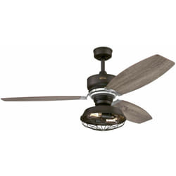 Westinghouse - Ventilatore da soffitto in bronzo anticato interni da 137 cm Lighting Welford con luce e telecomando, fissaggio con luce led