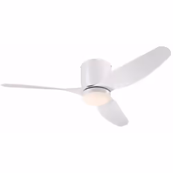 Carla westinghouse da 117 cm presenta un ventilatore elegante e moderno con brillante finitura bianca e tre pale curve, l'amp ...