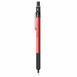 Rotring 2164107, Rosso, Acrilonitrile butadiene stirene (ABS), HB, Esagonale, Acciaio inox, 0,5 mm