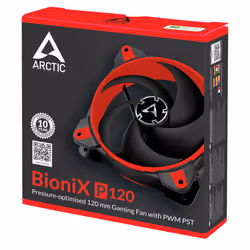 ARCTIC BioniX P120 Case per computer Ventilatore 12 cm Nero, Rosso - Vista aggiuntiva 6
