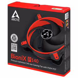 ARCTIC BioniX P140 Case per computer Ventilatore 14 cm Nero, Rosso - Vista aggiuntiva 6