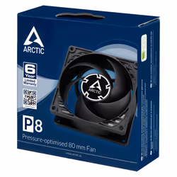 ARCTIC P8 Case per computer Ventilatore 8 cm Nero - Vista aggiuntiva 6