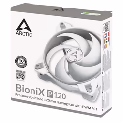 ARCTIC BioniX P120 Case per computer Ventilatore 12 cm Grigio, Bianco - Vista aggiuntiva 6