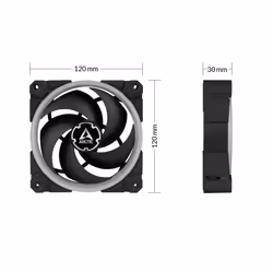 ARCTIC ACFAN00156A sistema di raffreddamento per computer Case per computer Ventilatore 12 cm Nero - Vista aggiuntiva 5