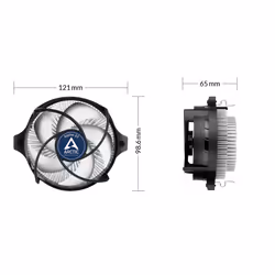 ARCTIC Alpine 23 - Compact AMD CPU-Cooler Processore Raffreddatore d'aria 9 cm Alluminio, Nero 1 pz - Vista aggiuntiva 6
