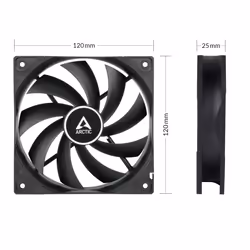 ARCTIC F12 Silent Case per computer Ventilatore 12 cm Nero 1 pz - Vista aggiuntiva 4