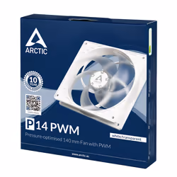 ARCTIC P14 PWM Case per computer Ventilatore 14 cm Trasparente, Bianco 1 pz - Vista aggiuntiva 4