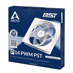 ARCTIC P14 PWM PST Case per computer Ventilatore 14 cm Trasparente, Bianco - Vista aggiuntiva 4