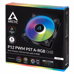 ARCTIC P12 PWM PST A-RGB 0dB Case per computer Ventilatore 12 cm Nero, Bianco 1 pz - Vista aggiuntiva 5