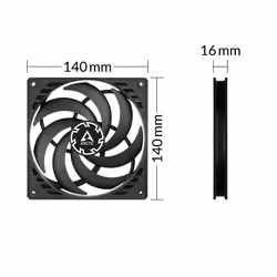 ARCTIC P14 Slim PWM PST Case per computer Ventilatore 14 cm Nero 1 pz - Vista aggiuntiva 5