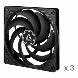ARCTIC P12 Slim PWM PST Case per computer Ventilatore 12 cm Nero 3 pz - Vista aggiuntiva 2