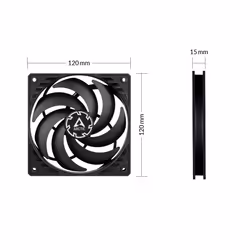 ARCTIC P12 Slim PWM PST Case per computer Ventilatore 12 cm Nero 3 pz - Vista aggiuntiva 5