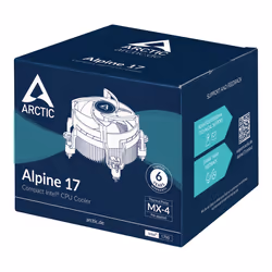 ARCTIC Alpine 17 Processore Raffreddatore d'aria 9,2 cm Nero, Argento 1 pz - Vista aggiuntiva 7