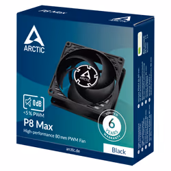 ARCTIC P8 Max Case per computer Ventilatore 8 cm Nero 1 pz - Vista aggiuntiva 6