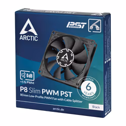 ARCTIC P8 Slim PWM PST Case per computer Ventilatore 8 cm Nero 1 pz - Vista aggiuntiva 6