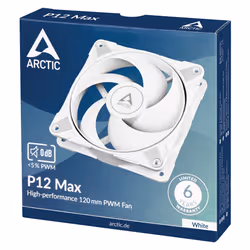 ARCTIC P12 Max Case per computer Ventilatore 12 cm Bianco 1 pz - Vista aggiuntiva 4