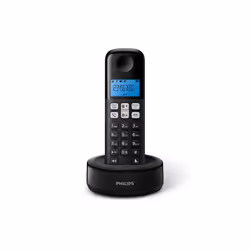 Philips D1611B/34, Telefono DECT, Cornetta wireless, Telefono con vivavoce, 50 voci, Identificatore di chiamata, Nero