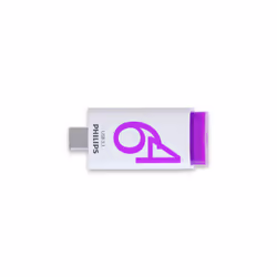 Philips Click unità flash USB 64 GB USB tipo-C 3.2 Gen 1 (3.1 Gen 1) Viola, Bianco - Vista aggiuntiva 2