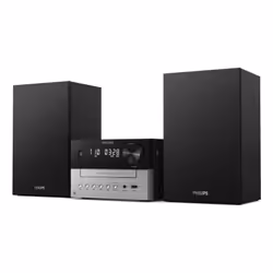 Philips TAM3205M2, Microsistema audio per la casa, Nero, Argento, 20 W, 7,62 cm, 6 Ω, 66 - 20000 Hz