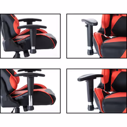 Momo Design MD-GC005A-KR sedia per videogioco Poltrona per gaming Seduta imbottita Nero, Rosso - Vista aggiuntiva 8