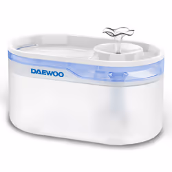 Daewoo D-WF116 distributore di cibo e acqua per cani e gatti Acrilonitrile butadiene stirene (ABS), Silicone Blu, Bianco Universale Abbeveratoio automatico per animali domestici