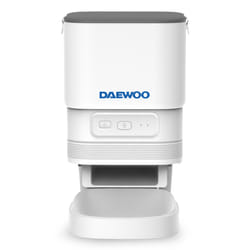 Daewoo D-PF13 distributore di cibo e acqua per cani e gatti Acrilonitrile butadiene stirene (ABS) Grigio, Bianco Universale Alimentatore automatico per animali domestici