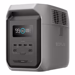EcoFlow DELTA 3 1500, Litio Ferro Fosfato (LiFePo4), AC, Accendisigari, Solare, 1536 Wh, 1800 W, 1500 W, 3600 W