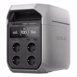 EcoFlow DELTA 3 Plus, Litio Ferro Fosfato (LiFePo4), AC, Accendisigari, Solare, 1024 Wh, 1800 W, 1500 W, 3600 W