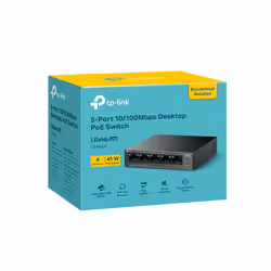 TP-Link LiteWave LS105P Non gestito Fast Ethernet (10/100) Supporto Power over Ethernet (PoE) Nero - Vista aggiuntiva 4