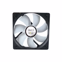 Gelid Solutions Silent 12, Ventilatore, 12 cm, 1000 Giri/min, Nero, Bianco