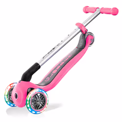 Globber Primo Foldable Lights Bambini Monopattino classico Rosa