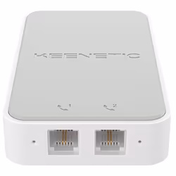 Keenetic Linear Adattatore USB per telefono analogico a doppia porta, G.711a, G.711u, Bianco, Grigio, USB, 5 V, 0 - 40 °C, 20 ...