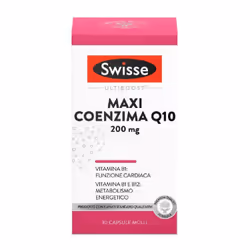 Swisse Maxi Coenzima Q10 è un integratore con il coenzima Q10 che sostiene la salute e l'attività del cuore, migliora forza e ...