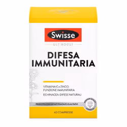 Swisse Ultiboost Difesa Immunitaria è un integratore naturale che rafforza le difese del corpo e riduce la stanchezza. Con vi ...