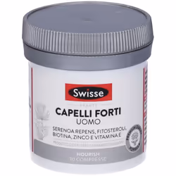 Swisse Beauty Capelli Forti Uomo è un integratore con ingredienti di origine naturale che rinforza e nutre i capelli degli uo ...