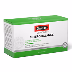 Swisse Entero Balance è un integratore a base di probiotici e vitamina B2 utile per riequilibrare la flora batterica intestin ...