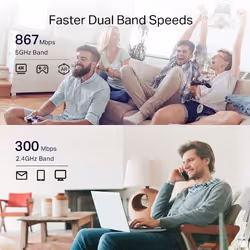TP-Link RE335 Ripetitore di rete 867 Mbit/s Bianco - Vista aggiuntiva 5