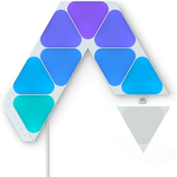 Nanoleaf - Shapes Mini Triangle Starter Kit, 9 Mini Triangoli Luminosi led rgbw Smart, Applique da Parete Interno Modulari, Luci Led 16M Colori WiFi,