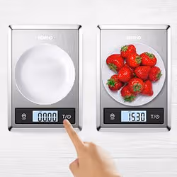Renpho Calibra 1, Bilancia Smart da Cucina con Connessione Bluetooth, Analisi Nutrizionale e Contacalorie, Portata 5 kg - Vista aggiuntiva 5