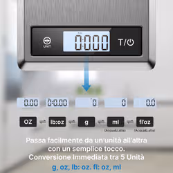 Renpho Calibra 1, Bilancia Smart da Cucina con Connessione Bluetooth, Analisi Nutrizionale e Contacalorie, Portata 5 kg - Vista aggiuntiva 6