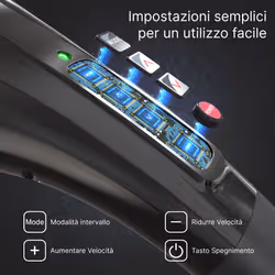 Renpho EM2018C, Massaggiatore a Percussione Portatile Senza Fili, Manico Lungo Antiscivolo, 5 Testine, 5 Velocità e Base di Ricarica - Vista aggiuntiva 4