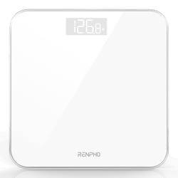 Renpho Core 1S (BG260WH), Bilancia Pesapersone Digitale ad Alta Precisione, Display LED, Calibrazione Automatica, Bianco