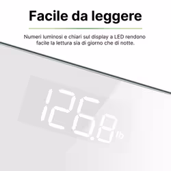 Renpho Core 1S (BG260WH), Bilancia Pesapersone Digitale ad Alta Precisione, Display LED, Calibrazione Automatica, Bianco - Vista aggiuntiva 2