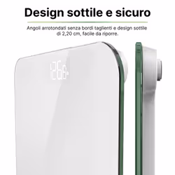 Renpho Core 1S (BG260WH), Bilancia Pesapersone Digitale ad Alta Precisione, Display LED, Calibrazione Automatica, Bianco - Vista aggiuntiva 3