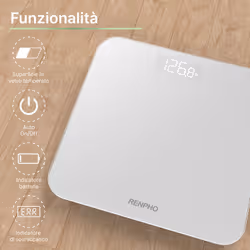 Renpho Core 1S (BG260WH), Bilancia Pesapersone Digitale ad Alta Precisione, Display LED, Calibrazione Automatica, Bianco - Vista aggiuntiva 5