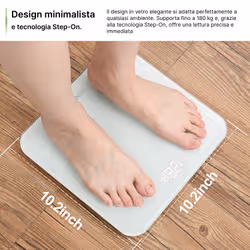 Renpho Core 1S (BG260WH), Bilancia Pesapersone Digitale ad Alta Precisione, Display LED, Calibrazione Automatica, Bianco - Vista aggiuntiva 6