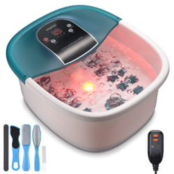 Renpho R-X002 Idromassaggiatore Plantare, Foot Spa con Riscaldamento Acqua, 22 Rulli Massaggianti, 3 Modalità e Kit Pedicure Incluso