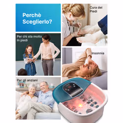 Renpho R-X002 Idromassaggiatore Plantare, Foot Spa con Riscaldamento Acqua, 22 Rulli Massaggianti, 3 Modalità e Kit Pedicure Incluso - Vista aggiuntiva 7