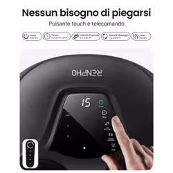 Renpho RF-M058R Massaggiatore Plantare Shiatsu con Pressoterapia, Funzione Calore, Telecomando Magnetico e Calzari Lavabili, Nero - Vista aggiuntiva 3